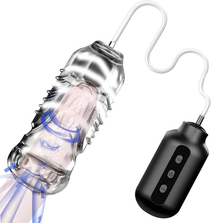 Elektrische Penistrainer Pocket Pussy Masturbator mit 7 Vibration & Vakuum Saugmodi