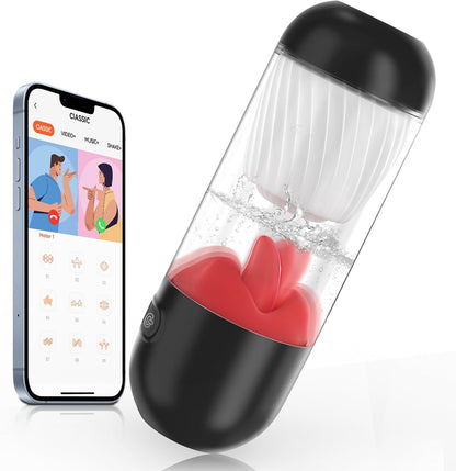 360° Zungenlecken Automatischer Masturbatoren Penistrainer mit 9 Vibrationsmodi