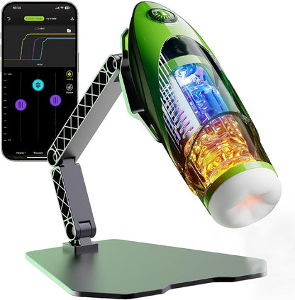 42°Heizung APP Elektrischer Masturbator Blowjob mit 10 Teleskopfunktion & Vibration Modi