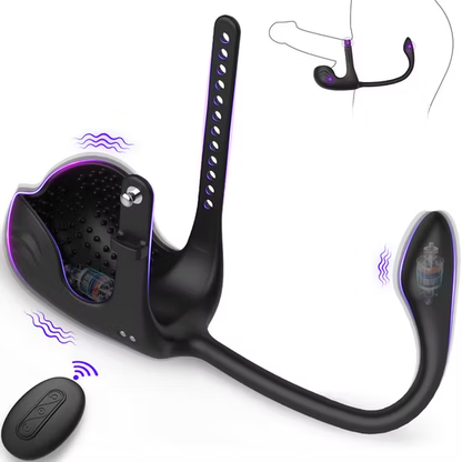 3 IN 1 Analplug Vibrator Hoden-Taint-Stimulator Penisring mit 10 Vibrations