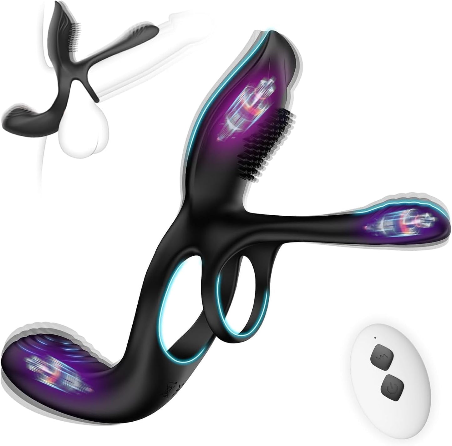 3 IN 1 Cockring Penis Trainer Vibrator Klitorisstimulator mit 10 Vibrationsmodi