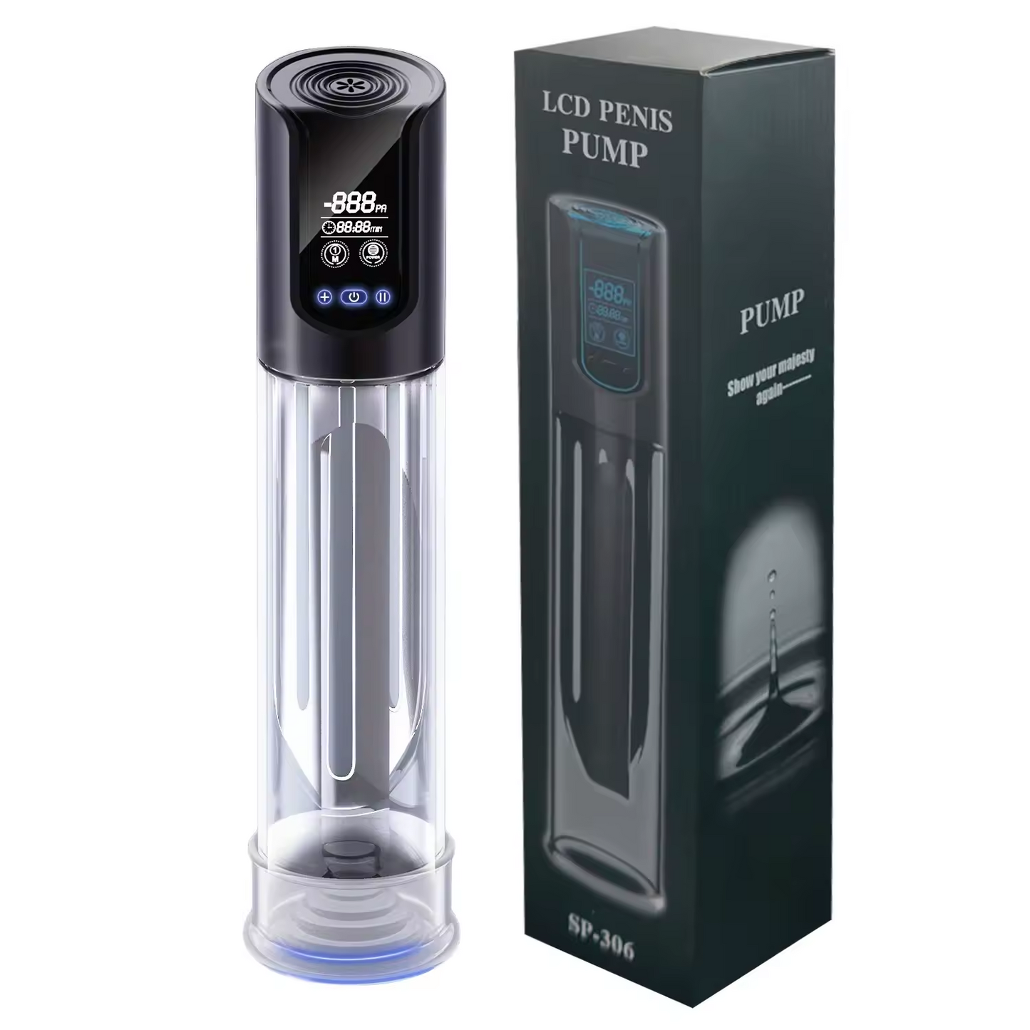 Elektrische Penispumpe Erektionstrainer Blowjob mit 4 Leistungsstarke Saugkraft