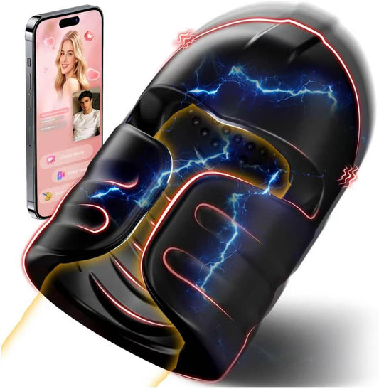 Elektro Schock Eichel Vibrator Penis Trainer Stimulator mit 12 Vibrationsmodi & 7 Stromschlag