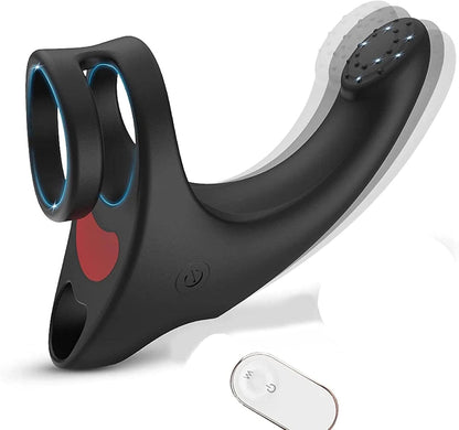 Erektionsmassagegerät Penistrainer Vibrator Cock Ring mit 9 Leistungsstarke Vibrationsmodi