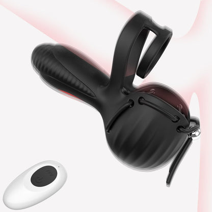 3 IN 1 Cock Ring Hodenstimulator Penistrainer Vibrator mit 10 Vibrationsmodi