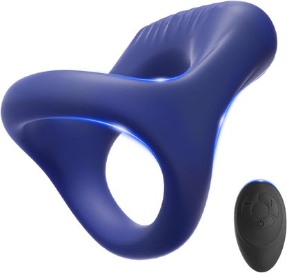 Y-förmiges Doppelring Penisringe Vibrator Trainer mit 10 Vibrationsmodi