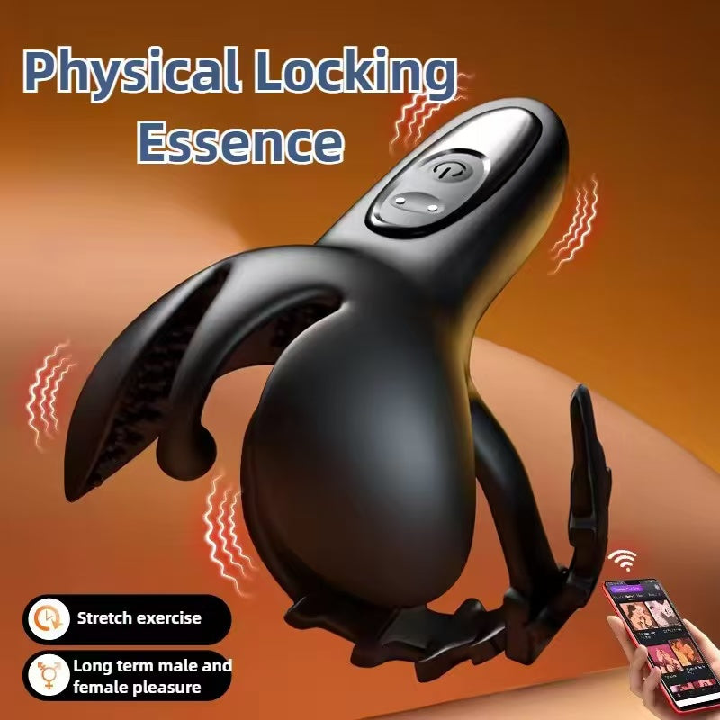 Einstellbarer Penetrations Penisvibrator Massagegerät Stimulator mit 9 Vibrationsmodi