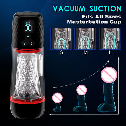 Intelligenter Masturbator PenisPumpe Stroker Blowjob mit 9 Saug und 9 Vibrationsmodi