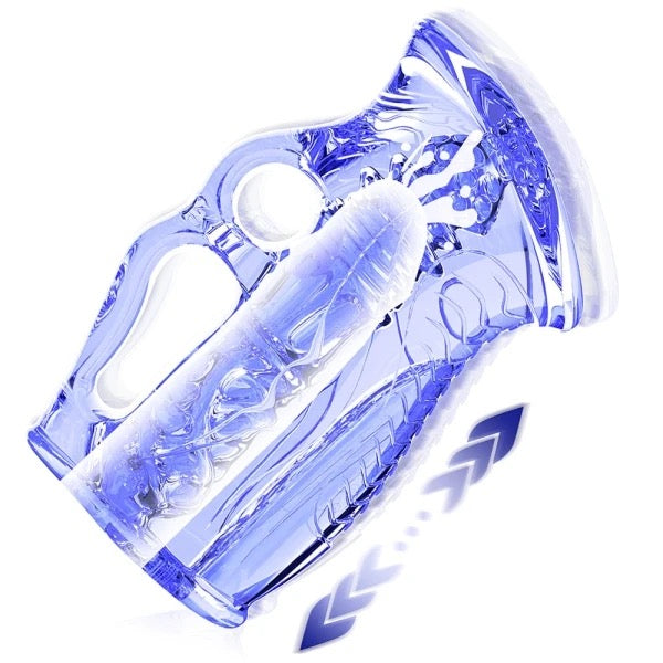 Elektrischer Penistrainer Pocket Pussy Blowjob Stroker mit 10 Vibrationsmodi