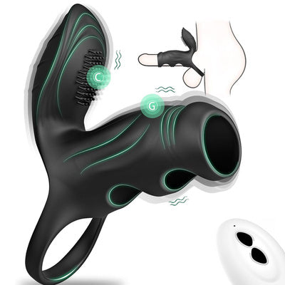 Penistrainer Cockring Penishülle Extender Stimulator mit 10 * 10 Vibrationsmodi