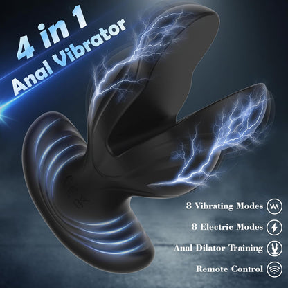 E-stim Analvibratoren Prostata Stimulator mit 8 Vibrationsmodi und Elektroschockmodi