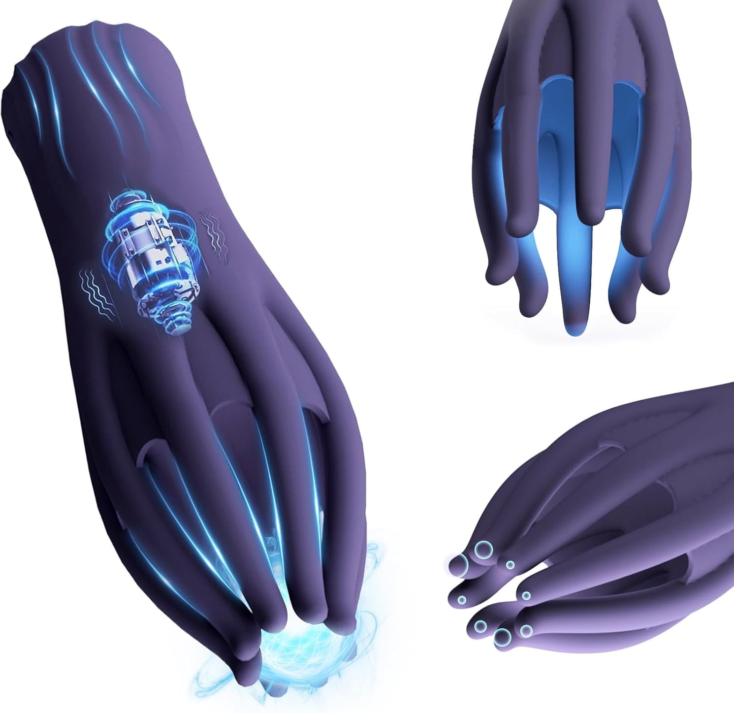 Elektrische masturbator eikelvibrator met 10 vibratiestanden penistrainer-stimulator 