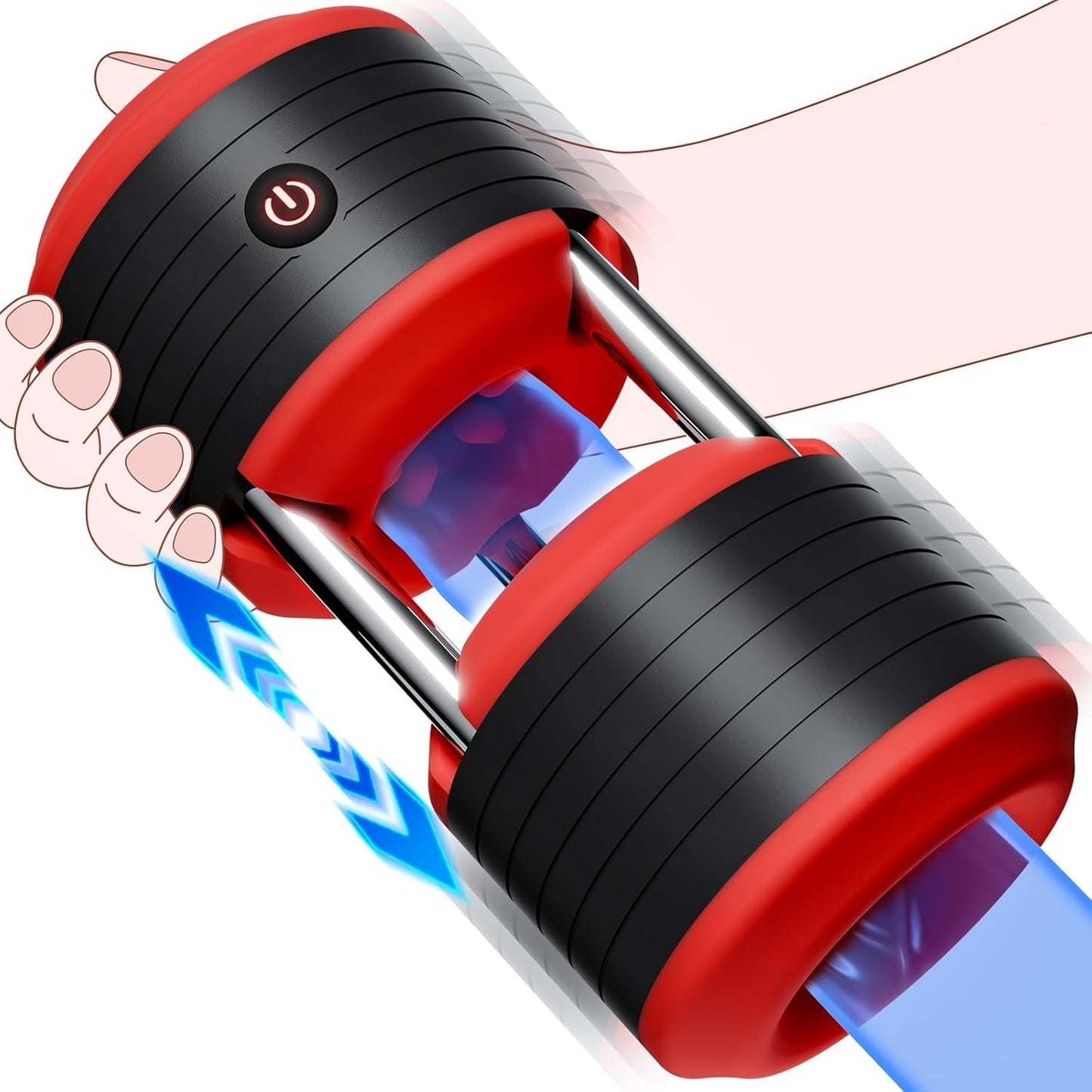 Elektrischer Masturbator Penistrainer Stroker Blowjob mit 10 Leistungsstarken Vibrationsmodi