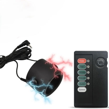 Elektroschock Hodenbrecher Penistrainer Penisring mit Mehreren Vibrationsmodi