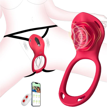 Fernbedienung & App Tragbarer Rose Vibrator Klitorisvibrator mit 10 Vibrations