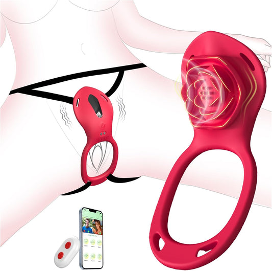 Fernbedienung & App Tragbarer Rose Vibrator Klitorisvibrator mit 10 Vibrations