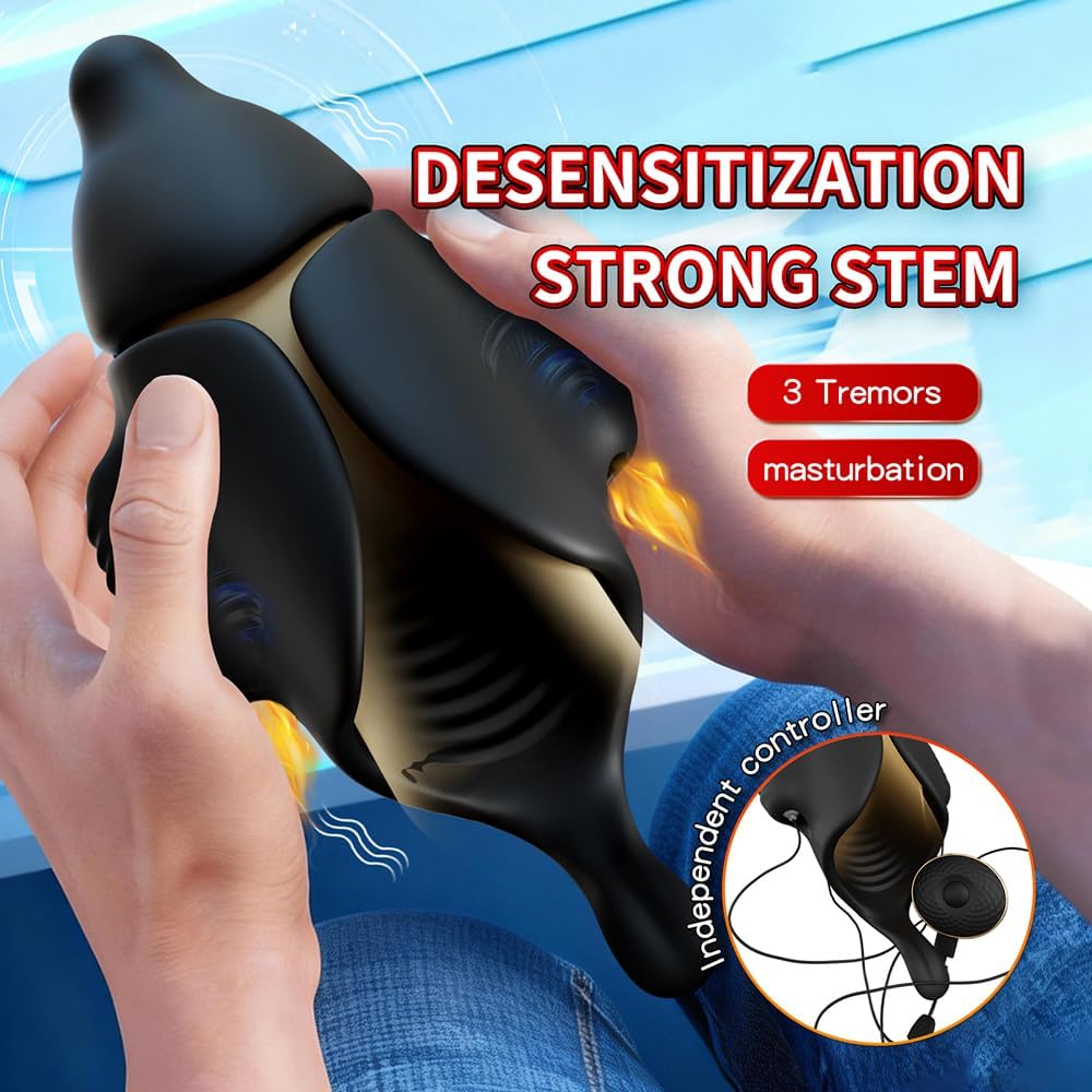 Elektrischer Penis Trainer Eichelvibrator Masturbator mit 10 Vibrationsmodi