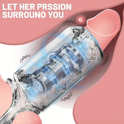 Elektrischer Penishüllenvibrator Masturbatoren mit 10 Vibrationsmodi