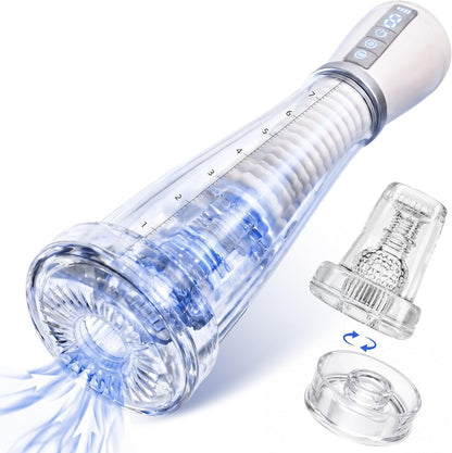 Automatischer Masturbator Penis Vakuumpumpe Stroker mit 5 Saug und 9 Vibrationsstufen