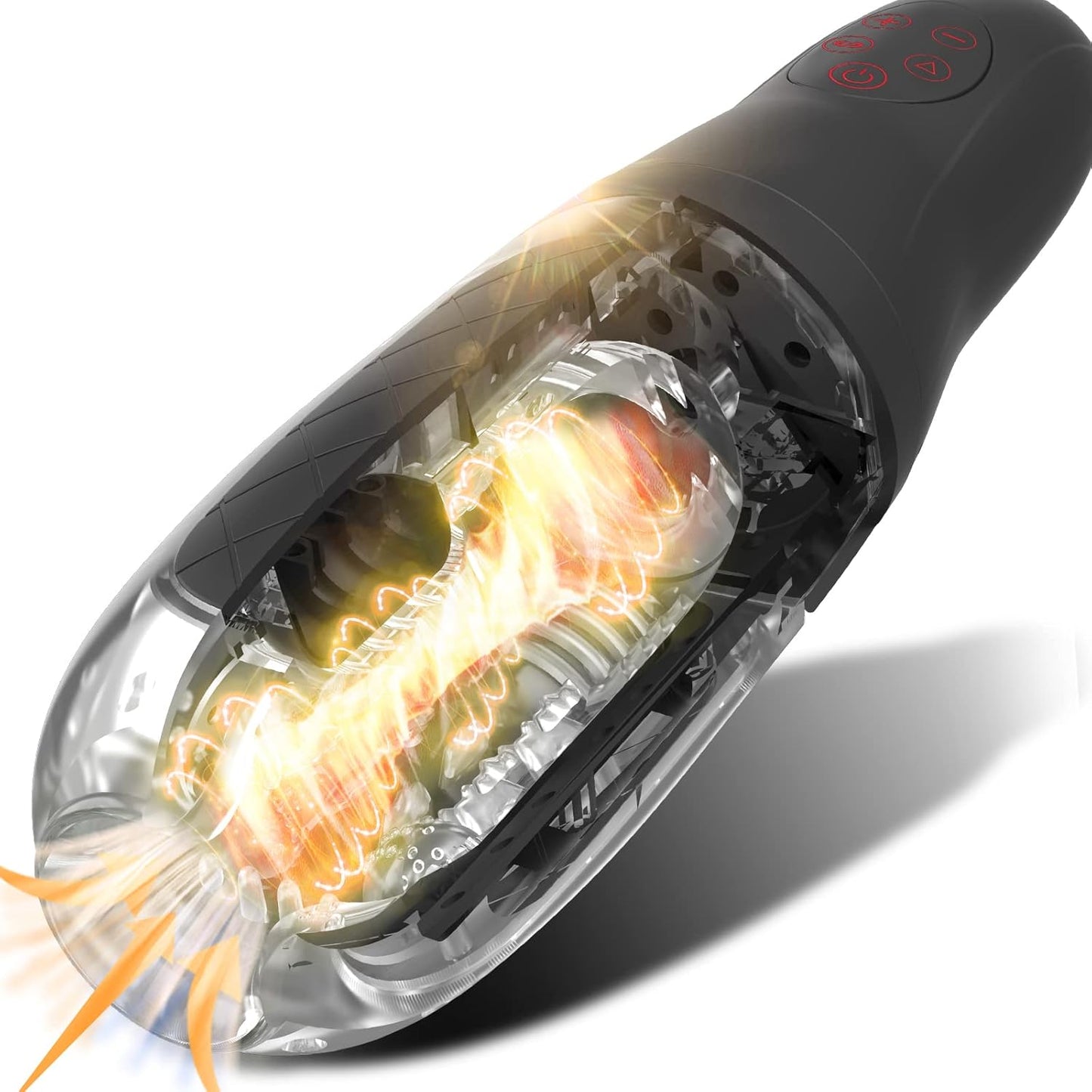 Elektrischer Vakuumsaugung Masturbator Penispumpe mit 4 Saugfrequenzen & 10 Vibrations