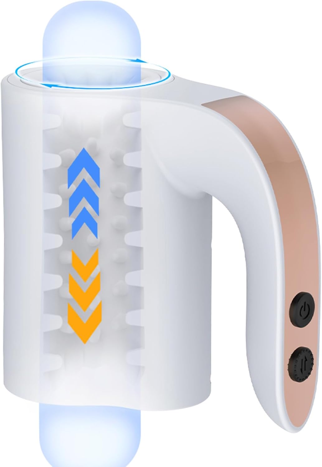 Elektrischer Masturbator Penistrainer mit 5 Rotation & Teleskopsmodi & 10 Vibrationsmodi