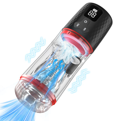 Intelligenter Masturbator PenisPumpe Stroker Blowjob mit 9 Saug und 9 Vibrationsmodi