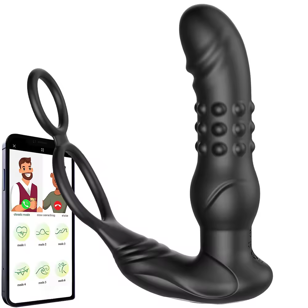 3 IN 1 Anal Vibrator Prostate Massage Stimulator mit 10 Wackeln und 10 Vibrationsmodi