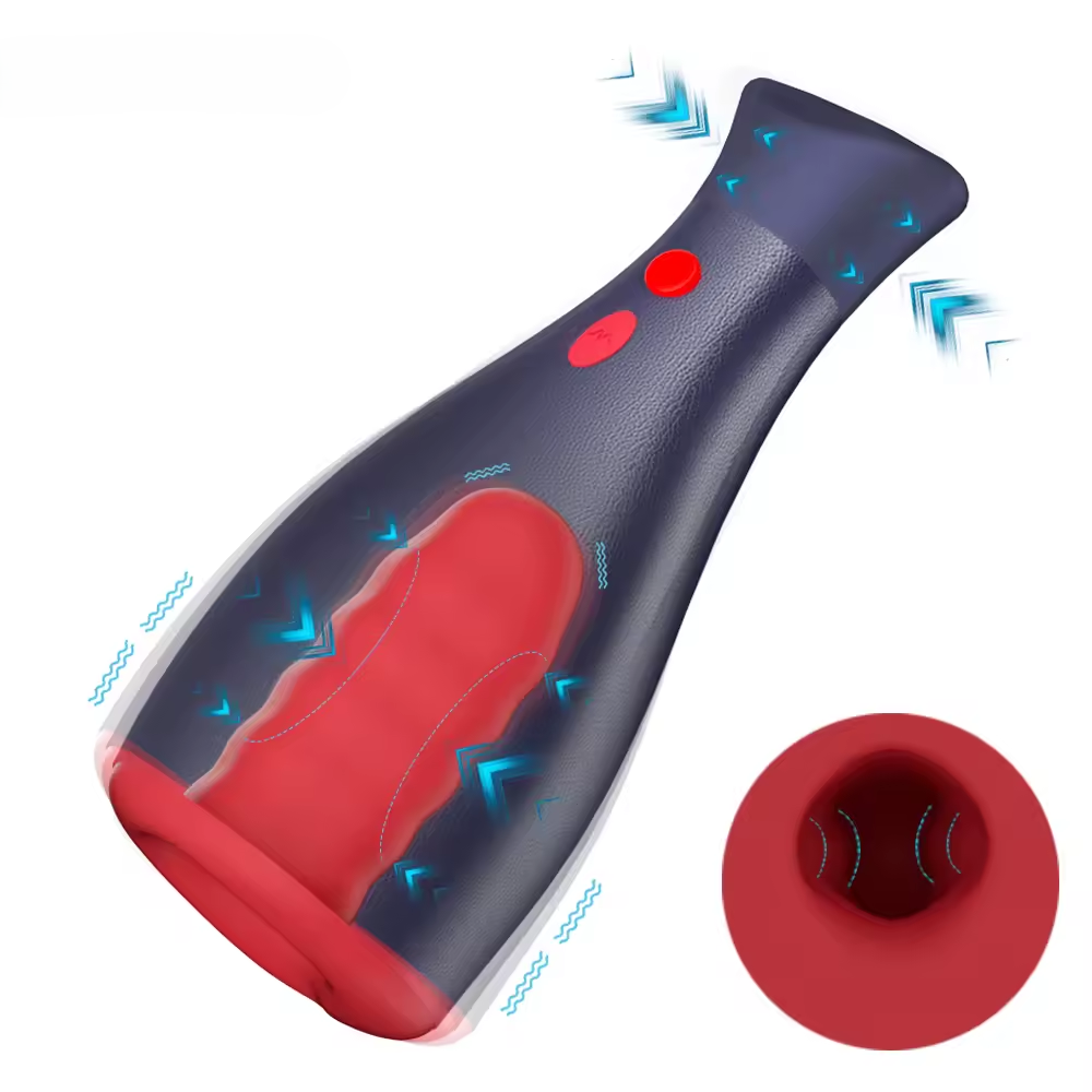 Deep Throat Oral Automatischer Aufblasbarer Masturbatoren mit 7 Vibrationsmodi