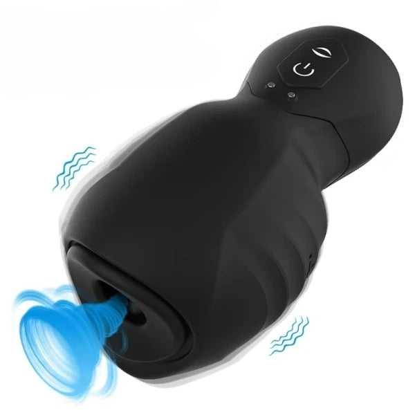 Elektrische Penistrainer Stroker Masturbatoren mit 7 Vibrationen und 3 Vakuumsaugern