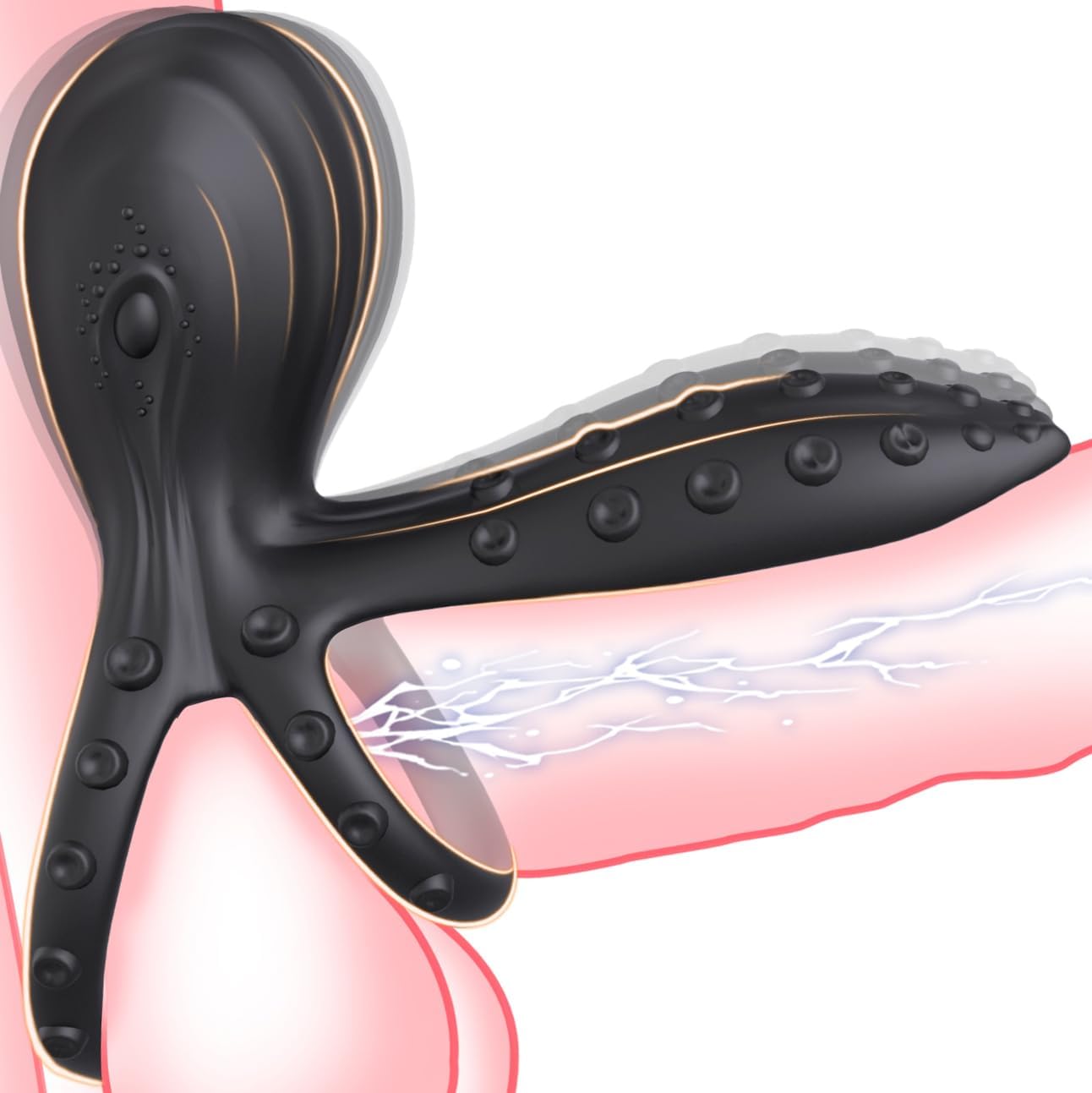 Oktopusförmiger Penisring G-Punkt & Penis Stimulator mit 10 Vibrationsmodi