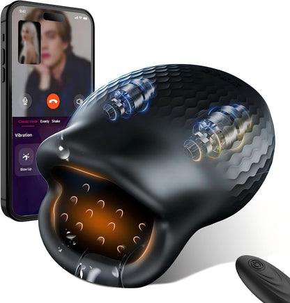 APP Elektrische Penis Trainer Vibrator Eichel Stimulation Taschenmuschi mit 10 Vibrations