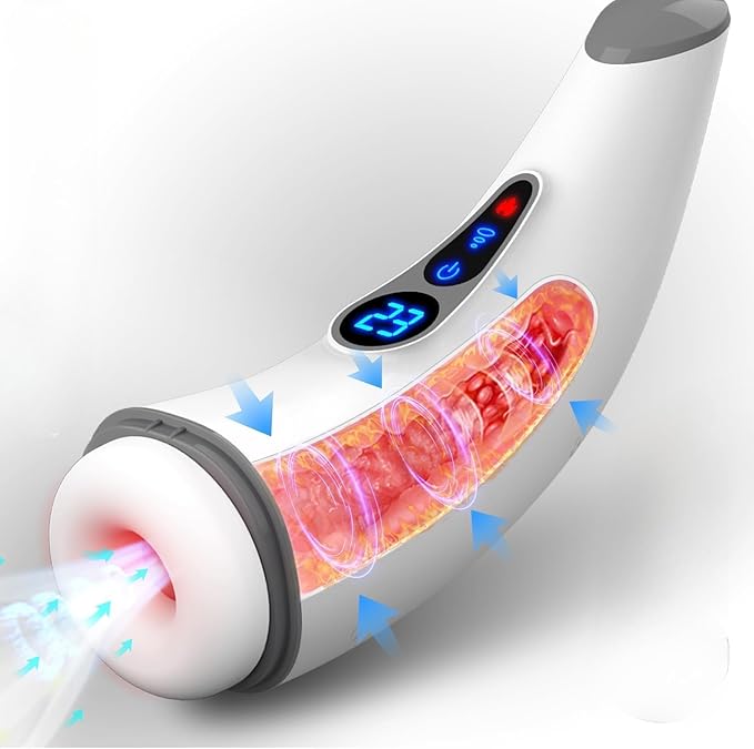 3 IN 1 Automatischer Masturbator Penispumpe Stroker mit 7 Saug & 3 Vibrations & Heizfunktionen