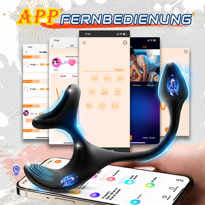 Analvibrator Prostata Massagegerät Stimulator Buttplug mit 9 Vibrationsmodi