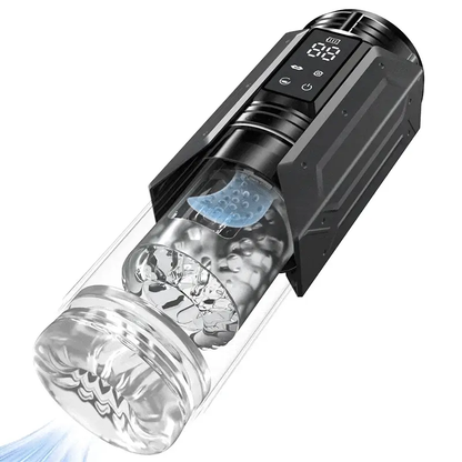 Elektrischer Masturbatoren Blowjob mit 7 Saug 7 Teleskop Dreh & 7 Vibrationsfunktionen