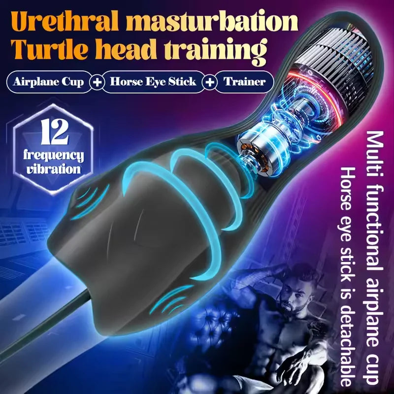 Eichel Stimulator Dilator Harnröhre Penistrainer Vibrator mit 10 Vibrationsmodi