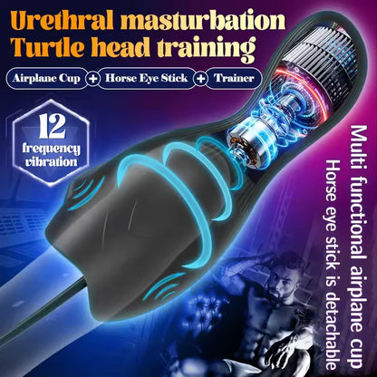 Eichel Stimulator Dilator Harnröhre Penistrainer Vibrator mit 10 Vibrationsmodi