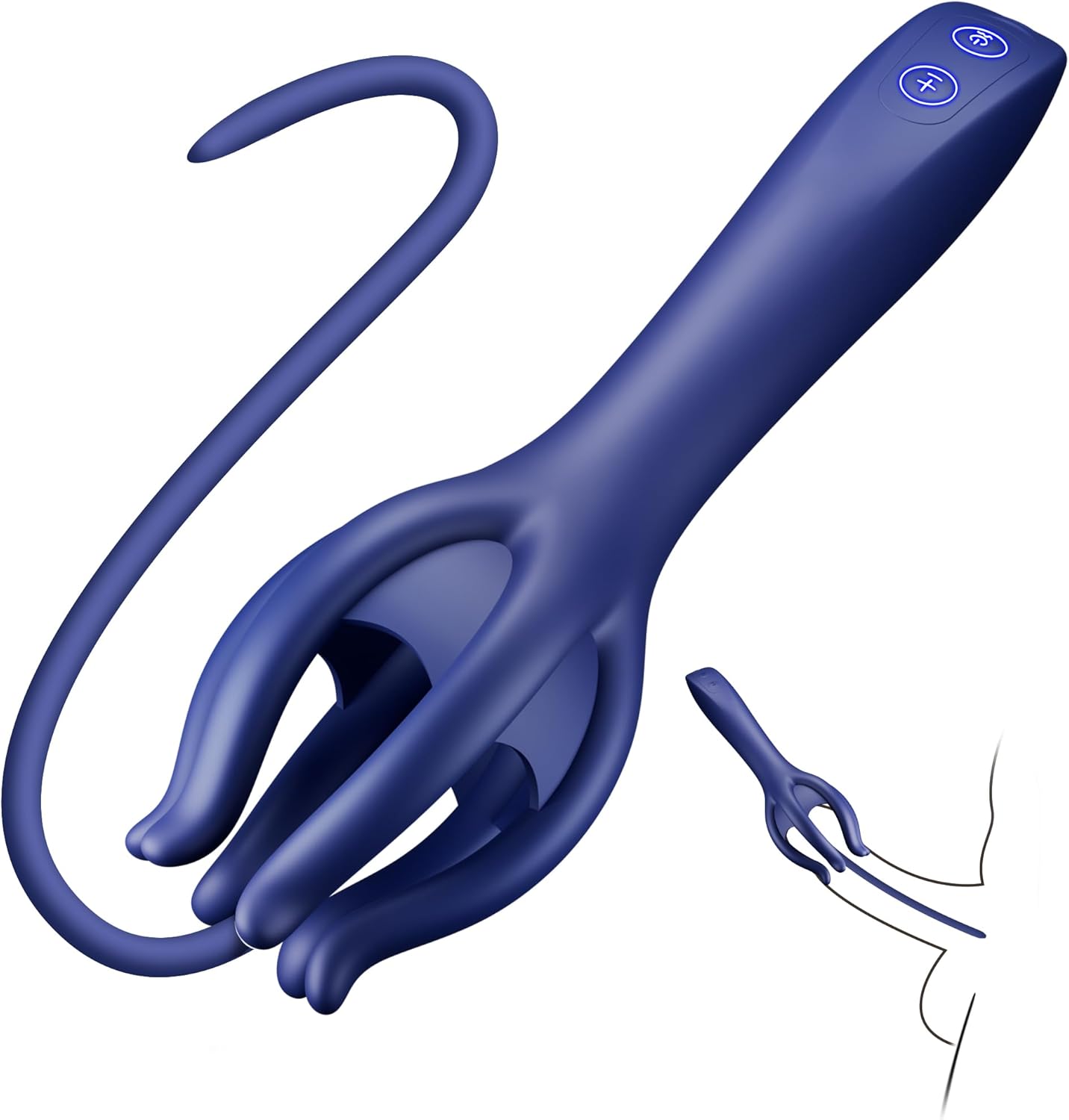 360° Tentakel Wrap Penisvibrator Eicheltrainer Stroker mit 10 Trainings und Vibrationsmodi