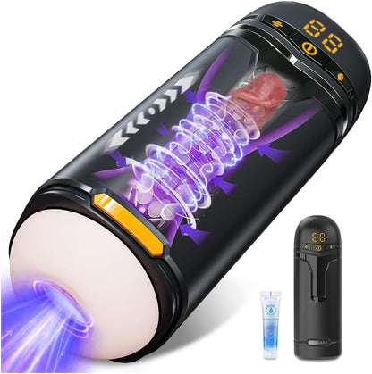 LED-Anzeige Automatischer Masturbator Stroker mit 10 Saug & Stoß & Vibrationsmodi