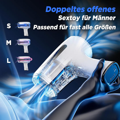Automatische Masturbator Penistrainer Stroker mit 5 Stoß 5 Rotations und 7 Vibrationsmodi