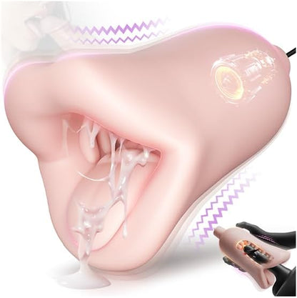 3 IN 1 Oralmasturbator Penistrainer Blowjob Stroker Eichelstimulator mit 10 Schwingungsmodi