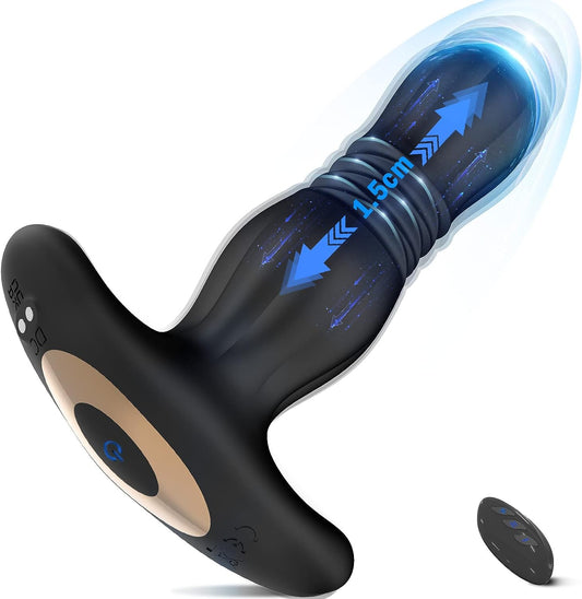 Anale vibrators met stuwkrachtfunctie Anale vibrator met 7 vibratiemodi 7 stuwkrachtmodi 