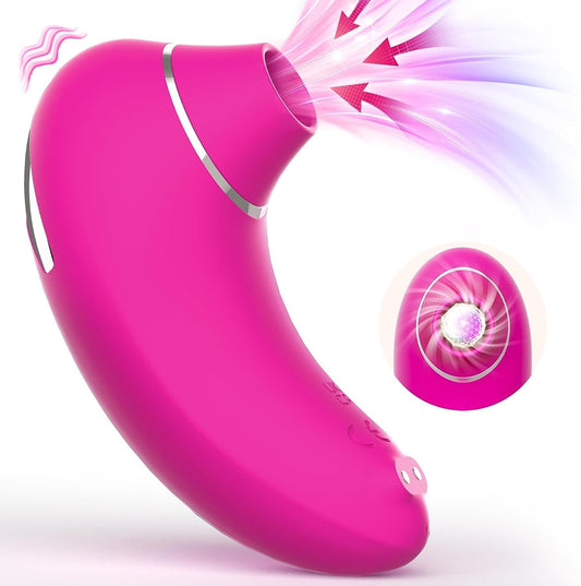 Pro Sucking clitorisstimulatorvibrators met 9 ZUIGINGEN &amp; 9 VIBRATIES 