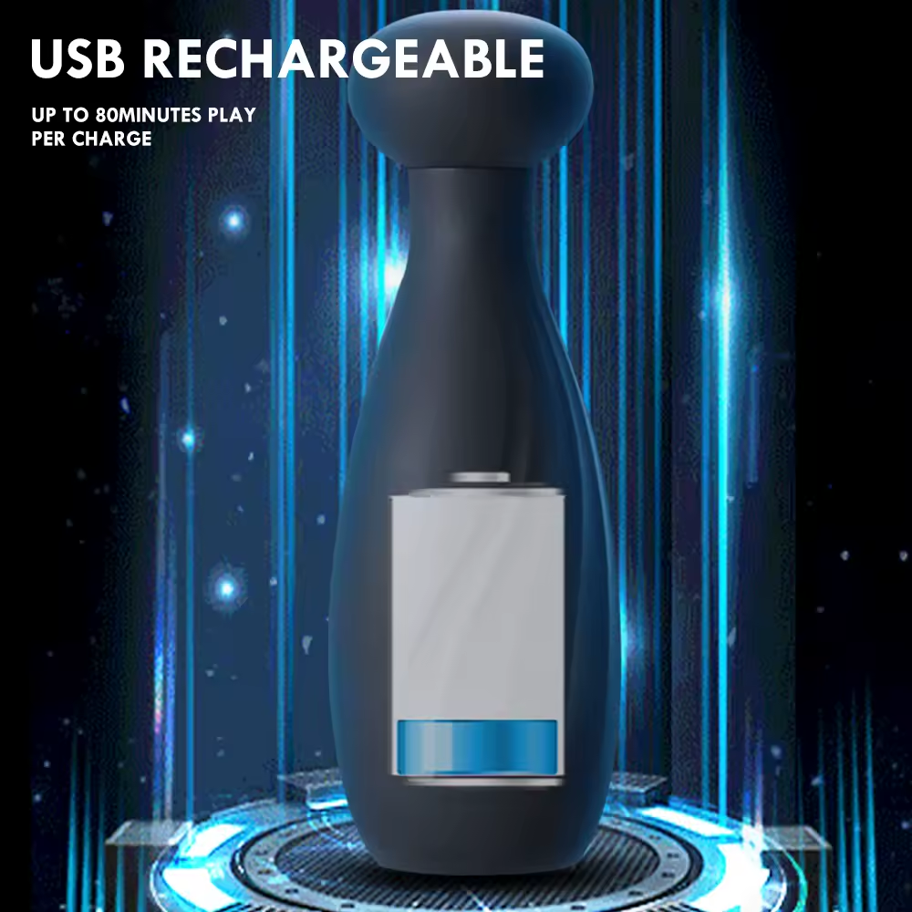 Elektroschock Automatischer Penistrainer Eichelmassagegerät mit 10 Modi