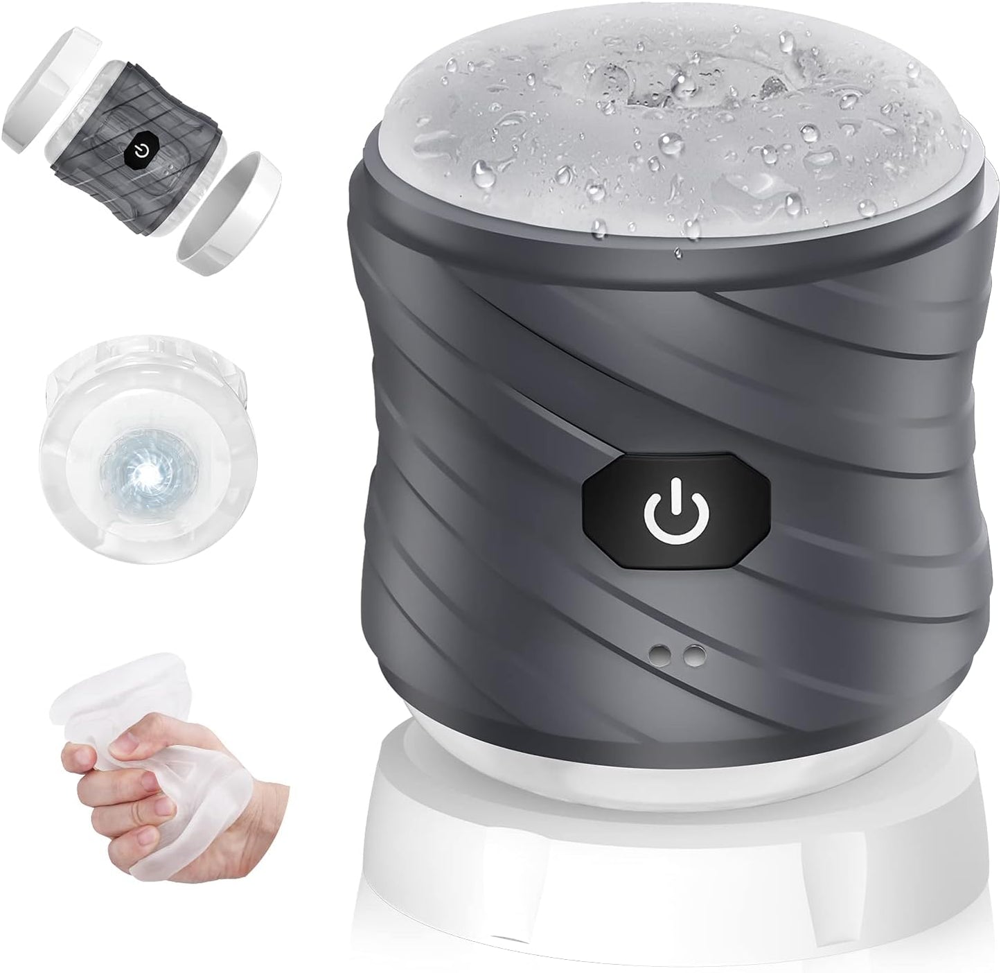 Doppelendiger Penistrainer Vibrator Stroker Blowjob Masturbator mit 7 Vibrationsmodi