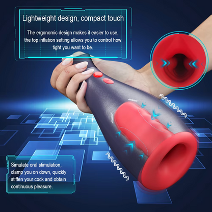 Deep Throat Oral Automatischer Aufblasbarer Masturbatoren mit 7 Vibrationsmodi