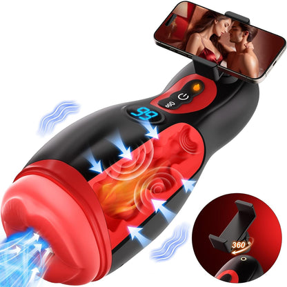 Automatischer Masturbator Stroker Blowjob Maschine mit 9 Saug und 9 Vibrationsfunktionen