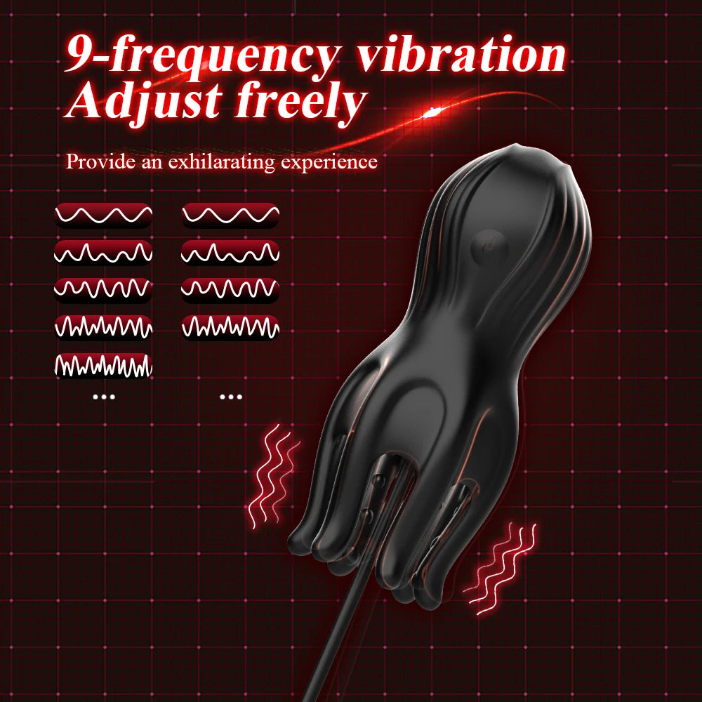 Eicheltrainer Penis Massagegerät Harnröhren Stimulator mit 10 Vibrationsmodi