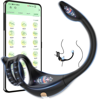 Penisring Prostate Massager  APP Steuerung mit 10 Vibrationsmodi