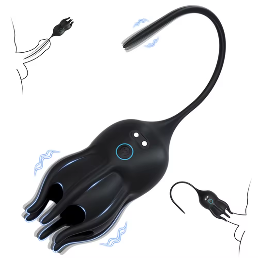 Elektrischer Penistrainer Vibrator Eichelstimulator mit Harnröhrensound & 10 Vibrationsmodi