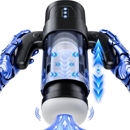 Elektrischer Masturbator Stroker Blowjob Maschine mit 6 Stoß und 3 Saugmodi